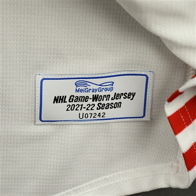 Nolan Foote - White Practice Jersey w/ RWJ Barnabas Health Patch - 2021-22 NHL Season