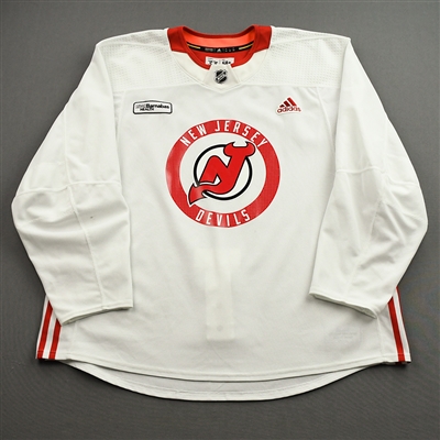 Ryan Graves - White Practice Jersey w/ RWJ Barnabas Health Patch - 2021-22 NHL Season