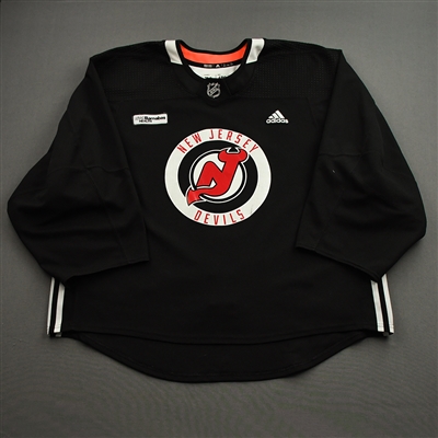 Jon Gillies - Black Practice Jersey w/ RWJ Barnabas Health Patch - 2021-22 NHL Season