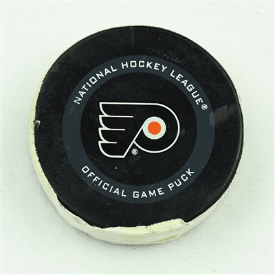 Jakub Voracek - Philadelphia Flyers - Goal Puck - April 6, 2021 vs. Boston Bruins (Flyers Logo)