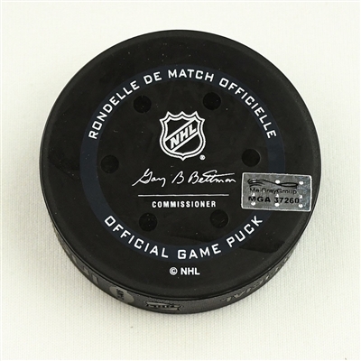Zach Werenski - Columbus Blue Jackets - Goal Puck - March 11, 2022 vs. Minnesota Wild (Blue Jackets Logo) 