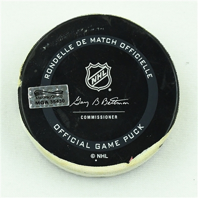 Jason Zucker - Pittsburgh Penguins - Goal Puck - May 4, 2021 vs. Philadelphia Flyers (Flyers Logo)