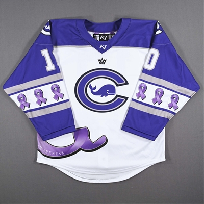 No Name On Back (NNOB) - Connecticut Whale - Game-Issued Alzheimers Awareness Jersey - 2022-23 PHF Season