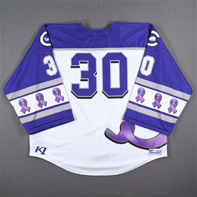 No Name On Back (NNOB) - Connecticut Whale - Game-Issued Alzheimer's Awareness Jersey - 2022-23 PHF Season