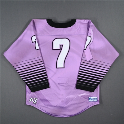 Chloe Gonsalves - Game-Worn Game-Worn Hockey Fights Cancer Jersey - Worn February 18, 2023