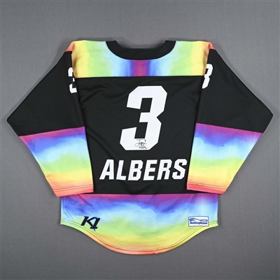 Jonna Albers - Game-Worn Autographed Pride Jersey w/A - Worn February 26, 2023 vs. Toronto Six