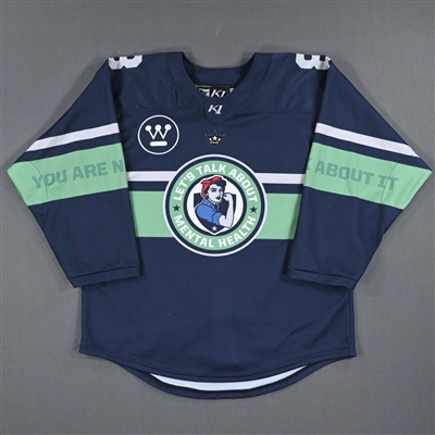 Kelly Babstock - Game-Worn Mental Health Awareness Autographed Jersey - Worn January 14 and 15, 2023