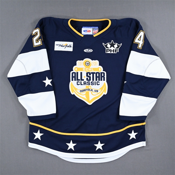 Ann-Sophie Bettez - 2023 ECHL All-Star Classic - Eastern Conference - Game-Worn Autographed Blue Set 2 Jersey