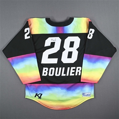 Amanda Boulier - Game-Worn Autographed Pride Jersey - Worn February 26, 2023 vs. Toronto Six