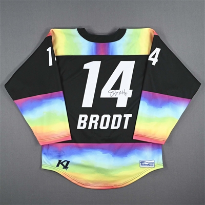 Sydney Brodt - Game-Issued Autographed Pride Jersey w/C - Issued February 26, 2023 vs. Toronto Six