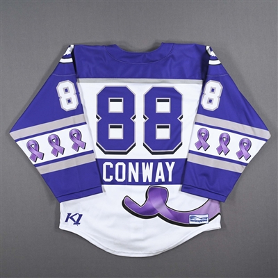 Amanda Conway - Connecticut Whale - Game-Issued Alzheimer's Awareness Jersey - 2022-23 PHF Season