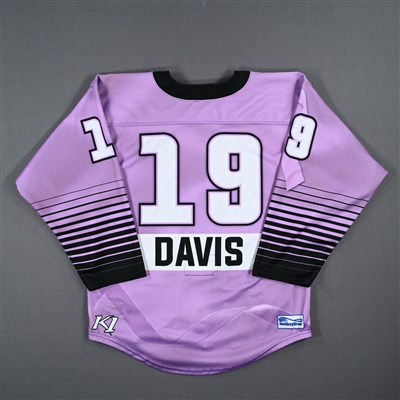 Sammy Davis - Game-Worn Hockey Fights Cancer Jersey - Worn February 18, 2023