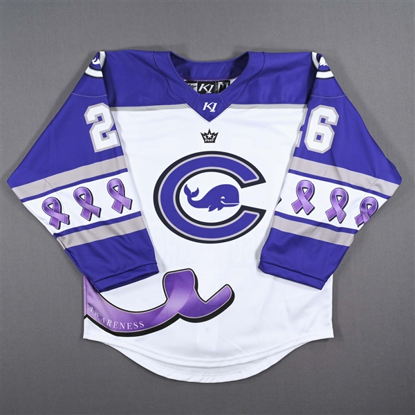 Kiira Dosdall-Arena - Connecticut Whale - Game-Issued Alzheimers Awareness Jersey - 2022-23 PHF Season