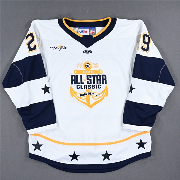Tye Felhaber - 2023 ECHL All-Star Classic - Western Conference - Game-Worn Autographed White Set 2 Jersey