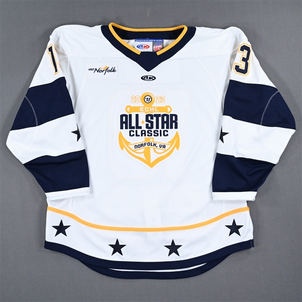 Liam Finlay - 2023 ECHL All-Star Classic - Western Conference - Game-Worn Autographed White Set 2 Jersey