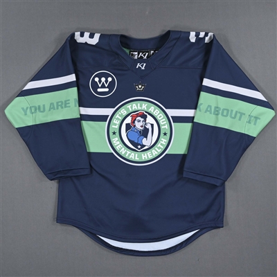 Sarah Forster - Game-Worn Mental Health Awareness First PHF Goal Autographed Jersey - Worn January 14 and 15, 2023