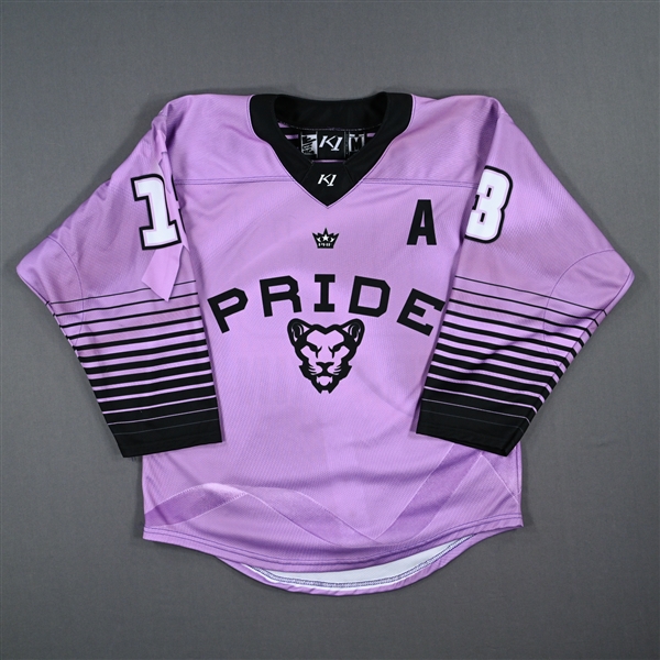 Kaleigh Fratkin - Game-Worn Hockey Fights Cancer Jersey w/A - Worn February 18, 2023