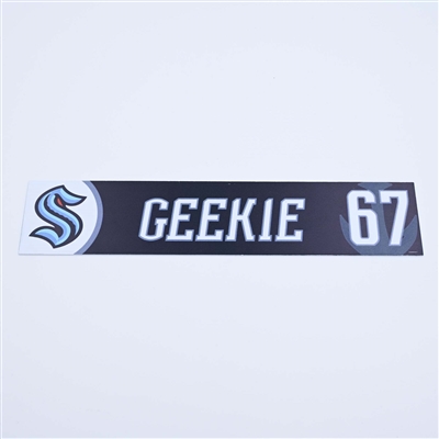 Morgan Geekie - Seattle Kraken - Locker Room Nameplate - 2022-23 NHL Season