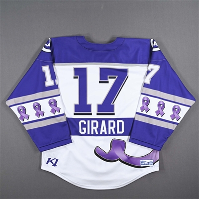 Taylor Girard - Connecticut Whale - Game-Worn Alzheimer's Awareness Jersey - Worn February 18, 2023 vs. Toronto Six - 2022-23 PHF Season