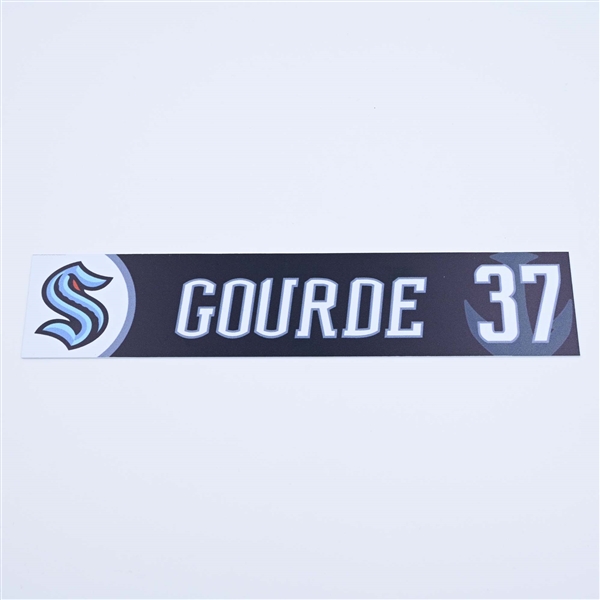 Yanni Gourde - Seattle Kraken - Locker Room Nameplate - 2022-23 NHL Season