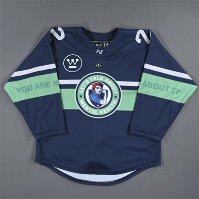 Emilie Harley - Game-Worn Mental Health Awareness Autographed Jersey - Worn January 14 and 15, 2023