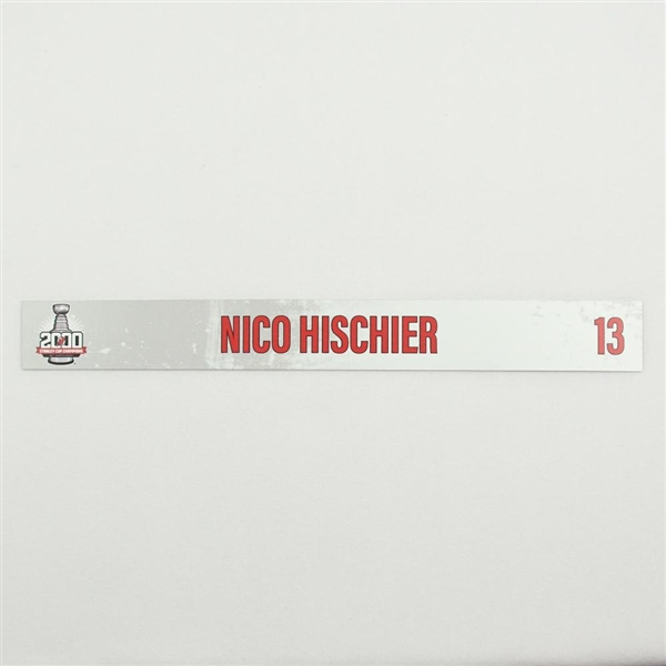 Nico Hischier - 2000 Stanley Cup 20th Anniversary Locker Room Nameplate