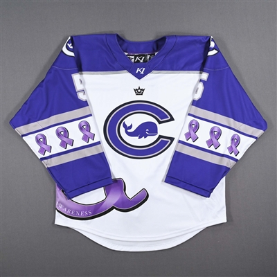 Tori Howran - Connecticut Whale - Game-Worn Alzheimers Awareness Jersey - Worn February 18, 2023 vs. Toronto Six - 2022-23 PHF Season