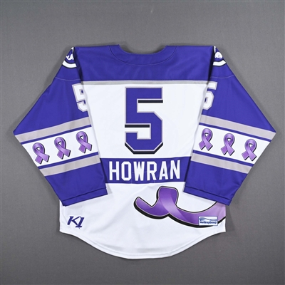 Tori Howran - Connecticut Whale - Game-Worn Alzheimer's Awareness Jersey - Worn February 18, 2023 vs. Toronto Six - 2022-23 PHF Season