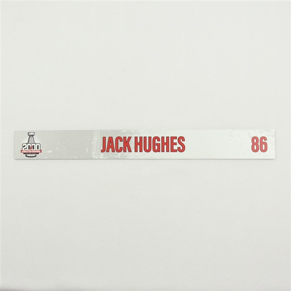 Jack Hughes - 2000 Stanley Cup 20th Anniversary Locker Room Nameplate
