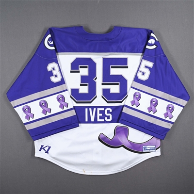 Abbie Ives - Connecticut Whale - Game-Worn Alzheimer's Awareness Jersey - Worn February 18, 2023 vs. Toronto Six - 2022-23 PHF Season