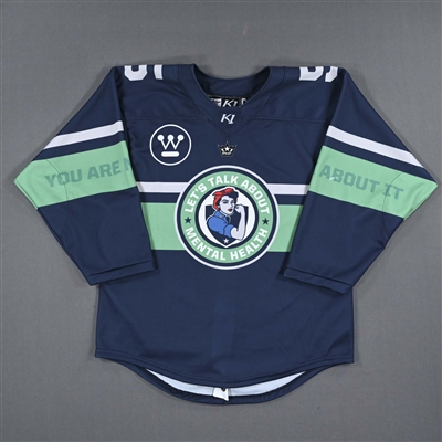 Anna Kilponen - Game-Worn Mental Health Awareness Autographed Jersey - Worn January 14 and 15, 2023