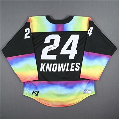 Olivia Knowles - Game-Worn Autographed Pride Jersey - Worn February 26, 2023 vs. Toronto Six