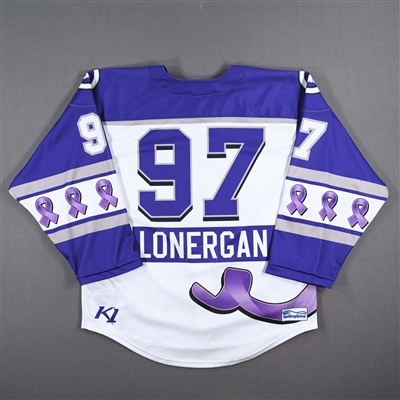 Caitrin Lonergan - Connecticut Whale - Game-Worn Alzheimer's Awareness Jersey - Worn February 18, 2023 vs. Toronto Six - 2022-23 PHF Season