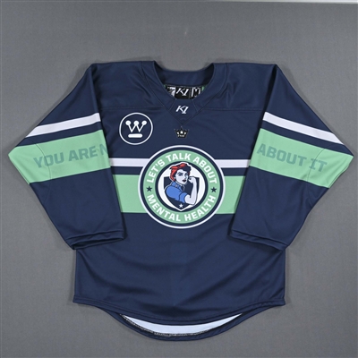 Blank No Name Or Number - Game-Issued Mental Health Awareness Jersey 