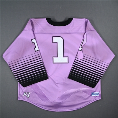 (NNOB) No Name Or Number Blank - Game-Issued Hockey Fights Cancer Jersey