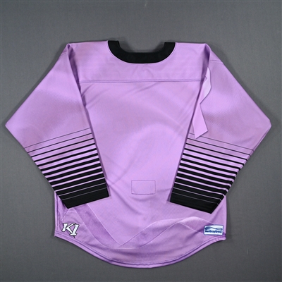 (NNOB) No Name Or Number Blank - Game-Issued Hockey Fights Cancer Jersey