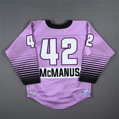 Meghara McManus - Game-Worn Hockey Fights Cancer Jersey - Worn February 18, 2023