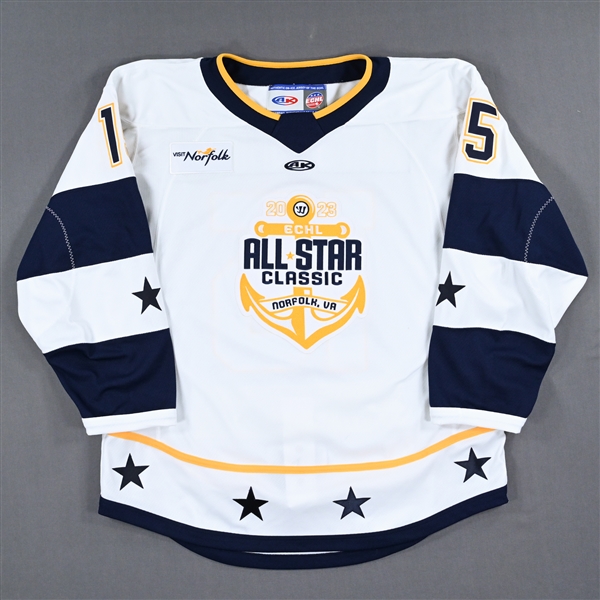 Eddie Matsushima - 2023 ECHL All-Star Classic - Western Conference - Game-Worn Autographed White Set 2 Jersey