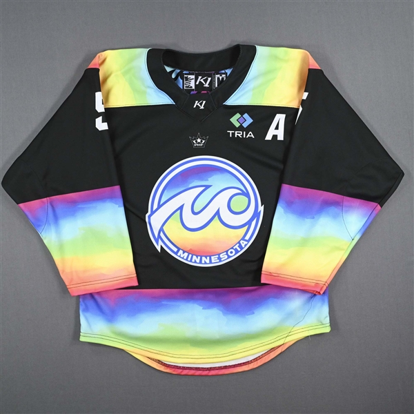 Sidney Morin - Game-Worn Autographed Pride Jersey - Worn February 26, 2023 vs. Toronto Six