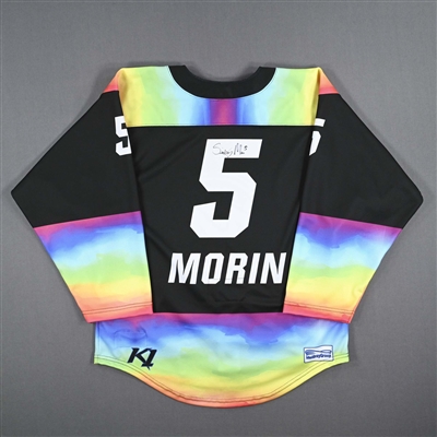 Sidney Morin - Game-Worn Autographed Pride Jersey - Worn February 26, 2023 vs. Toronto Six