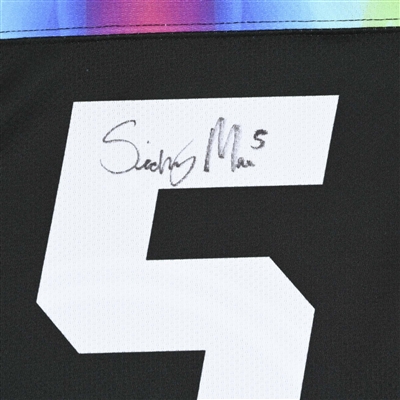Sidney Morin - Game-Worn Autographed Pride Jersey - Worn February 26, 2023 vs. Toronto Six