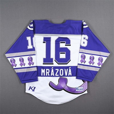 Katerina Mrazova - Connecticut Whale - Game-Issued Alzheimer's Awareness Jersey - 2022-23 PHF Season