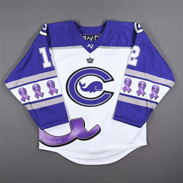 Allie Munroe - Connecticut Whale - Game-Worn Alzheimers Awareness Jersey - Worn February 18, 2023 vs. Toronto Six - 2022-23 PHF Season