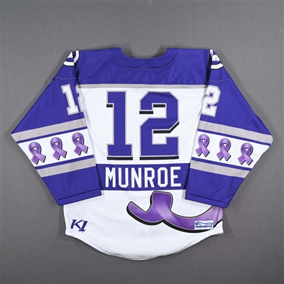 Allie Munroe - Connecticut Whale - Game-Worn Alzheimer's Awareness Jersey - Worn February 18, 2023 vs. Toronto Six - 2022-23 PHF Season
