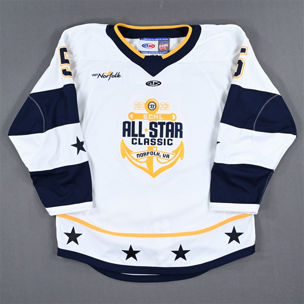 Gordi Myer - 2023 ECHL All-Star Classic - Western Conference - Game-Worn Autographed White Set 2 Jersey