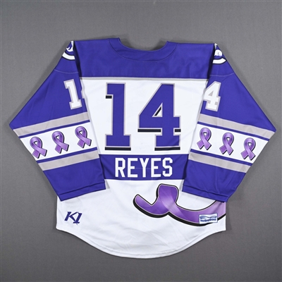 Justine Reyes - Connecticut Whale - Game-Worn Alzheimer's Awareness Jersey - Worn February 18, 2023 vs. Toronto Six - 2022-23 PHF Season