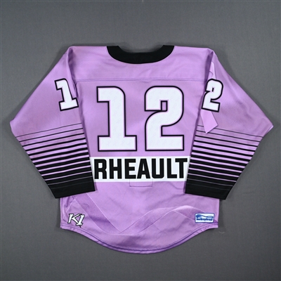 Jenna Rheault - Game-Worn Hockey Fights Cancer Jersey - Worn February 18, 2023