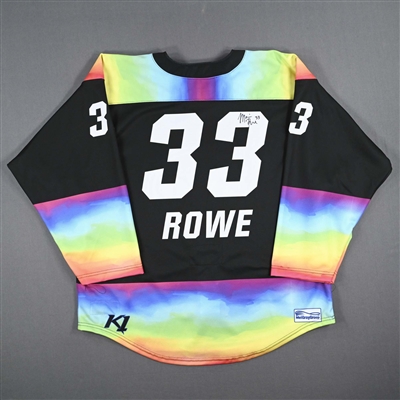 Maddie Rowe - Game-Worn Autographed Pride Jersey - Worn February 26, 2023 vs. Toronto Six