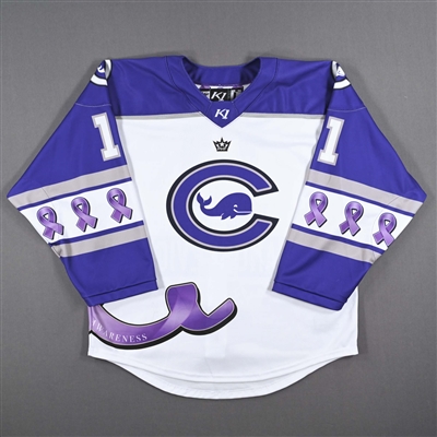 Melissa Samoskevich - Connecticut Whale - Game-Worn Alzheimers Awareness Jersey - Worn February 18, 2023 vs. Toronto Six - 2022-23 PHF Season