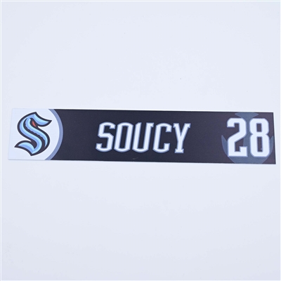 Carson Soucy - Seattle Kraken - Locker Room Nameplate - 2022-23 NHL Season